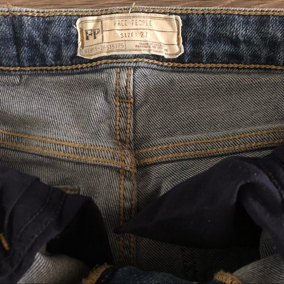 27 FREE PEOPLE Boot Cut, Flare, Cropped, Distressed, wide leg, 27 - Picture 10 of 11